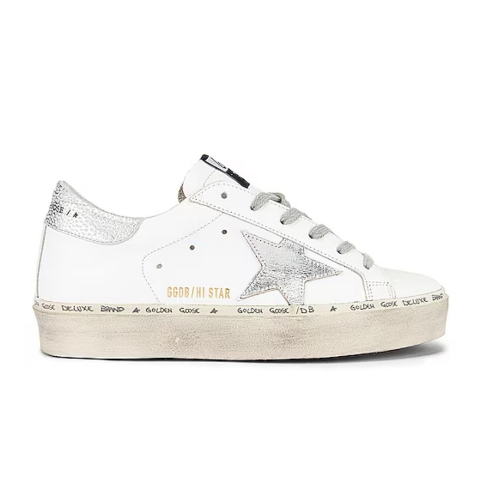 Hi Star Sneaker in White & Silver